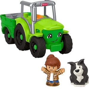 Fisher-Price Little People Push & Play Tractor with Farmer & Dog
